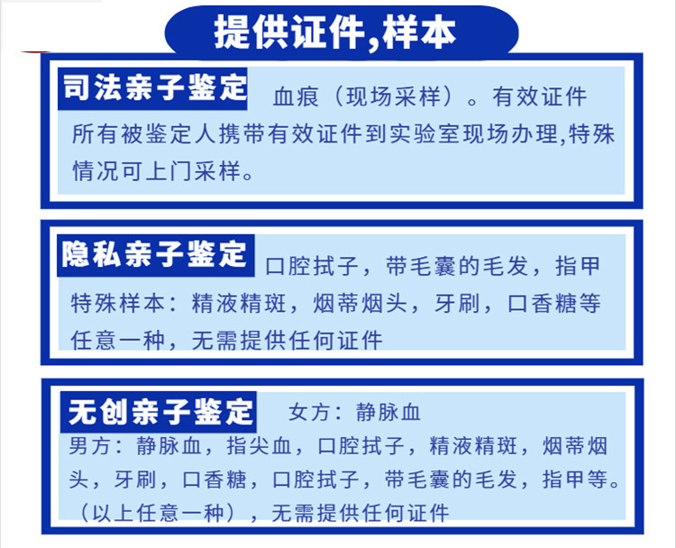 亲子鉴定需要什么